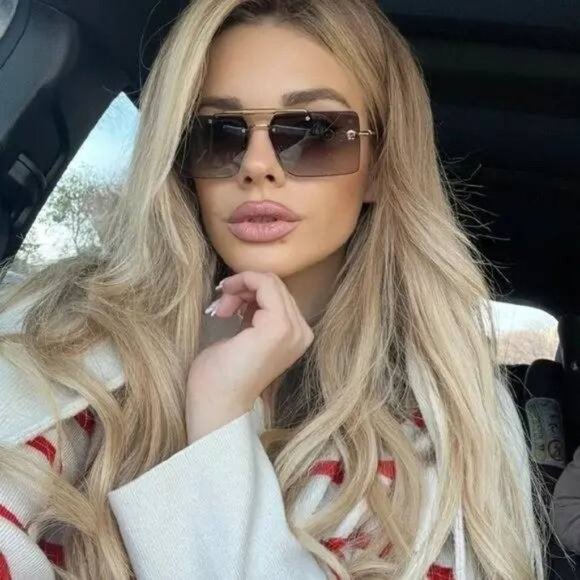 Versace VE2245 100258 Rectangle Sunglasses – Gold/Pink Gradient - Picture 3 of 10